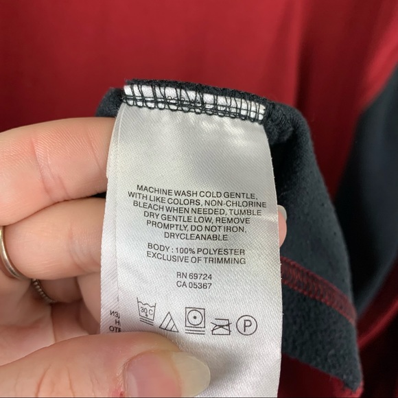 Columbia Fleece Half-Zip in Red & Black - Picture 7 of 7